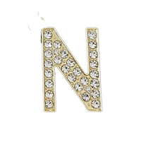 Pave Letter N Bag Charm BC044