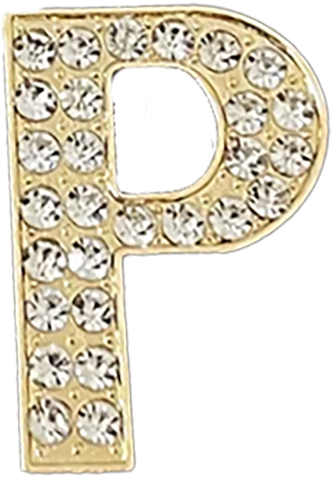 Focal Bag Charm: Pave Letter P Bag Charm BC045