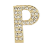 Pave Letter P Bag Charm BC045