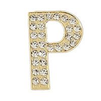 Pave Letter P Bag Charm BC045