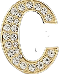 Focal Bag Charm: Pave Letter C Bag Charm BC033