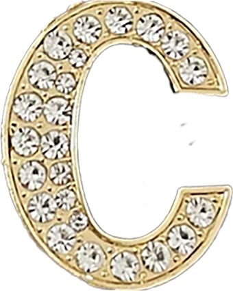 Pave Letter C Bag Charm BC033