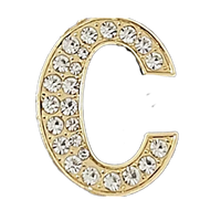 Focal Bag Charm: Pave Letter C Bag Charm BC033