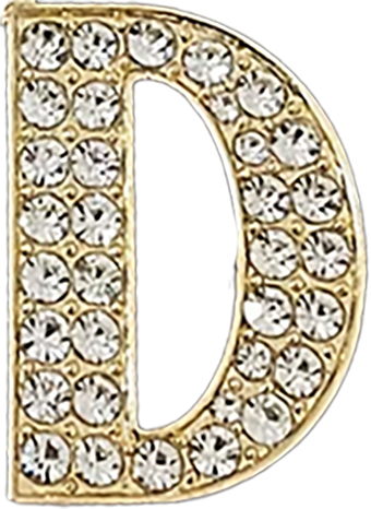 Pave Letter D Bag Charm BC034