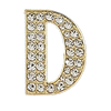 Focal Bag Charm: Pave Letter D Bag Charm BC034