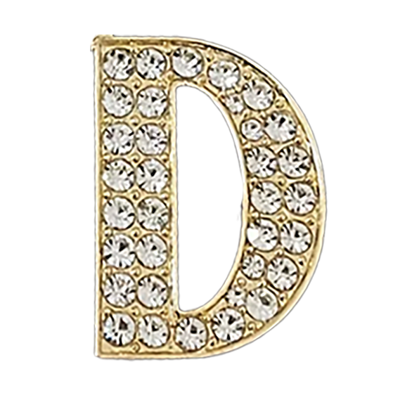 Focal Bag Charm: Pave Letter D Bag Charm BC034