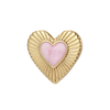 Gold Heart With Pink Center HF015