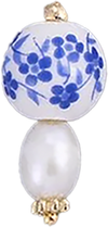 Porcelain Bead With Pearl CW005