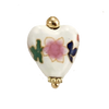 Porcelain White Pink & Green Heart HF019