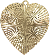 Oversized Ribbed Heart Bag Charm P023